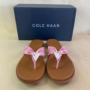 Cole Haan Womens Fiona Memphis Pink Ikat Slip On Thong Slides Sandals Shoes 8.5B